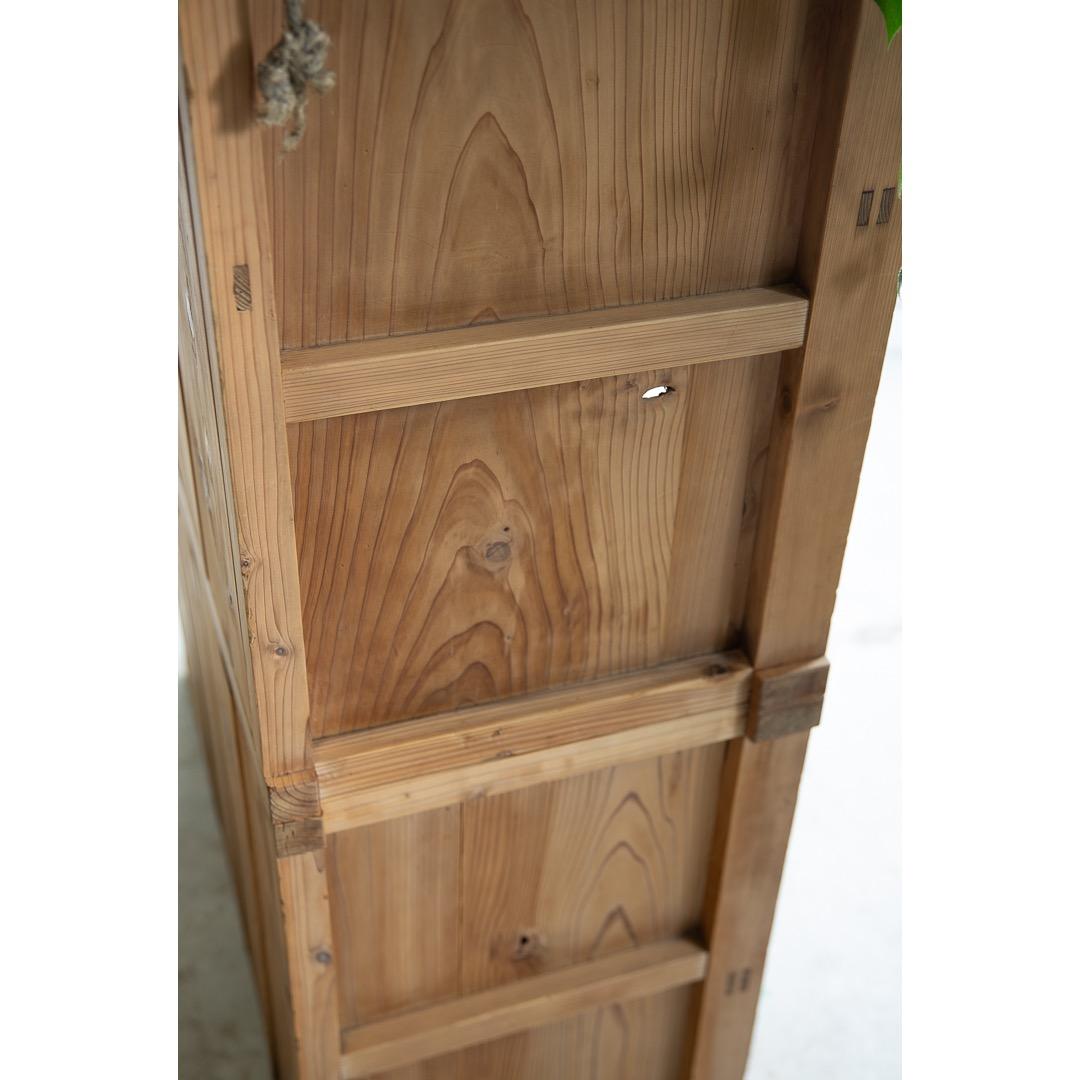 木製戸棚 古家具 2段重ね 収納棚 食器棚 幅890奥410高1210 送料込