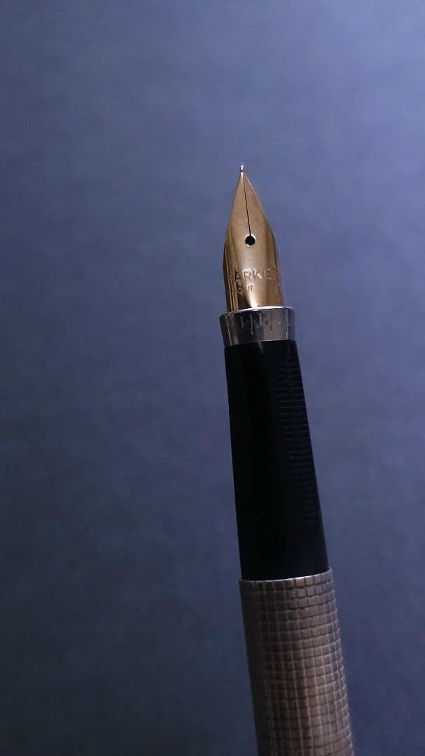 パーカー　75 シズレ　万年筆 M 中字　スターリングシルバー　超音波洗浄済