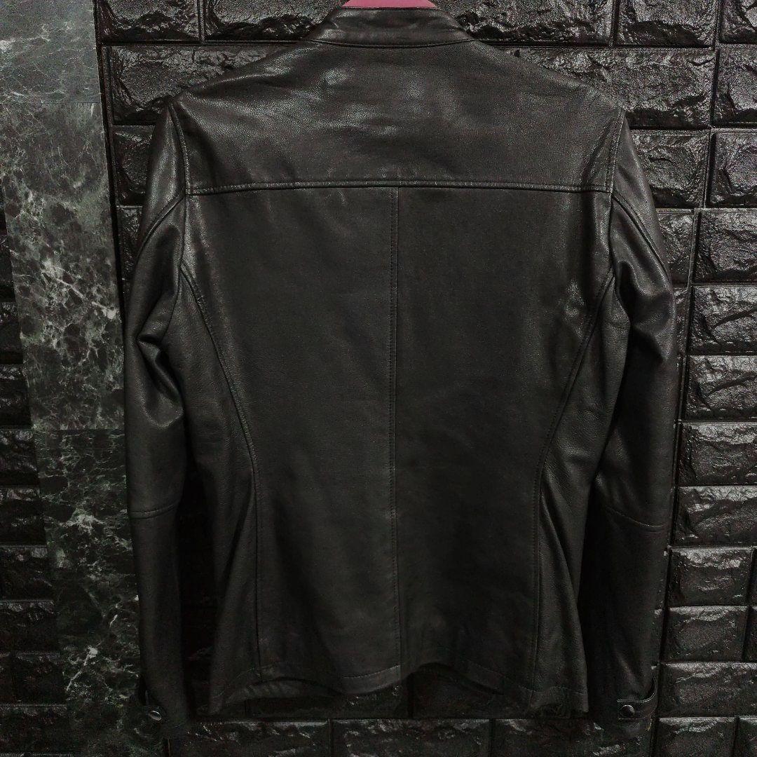超美品　R.NEWBOLD　黒ゴートレザー（山羊革）シングルライダースジャケット