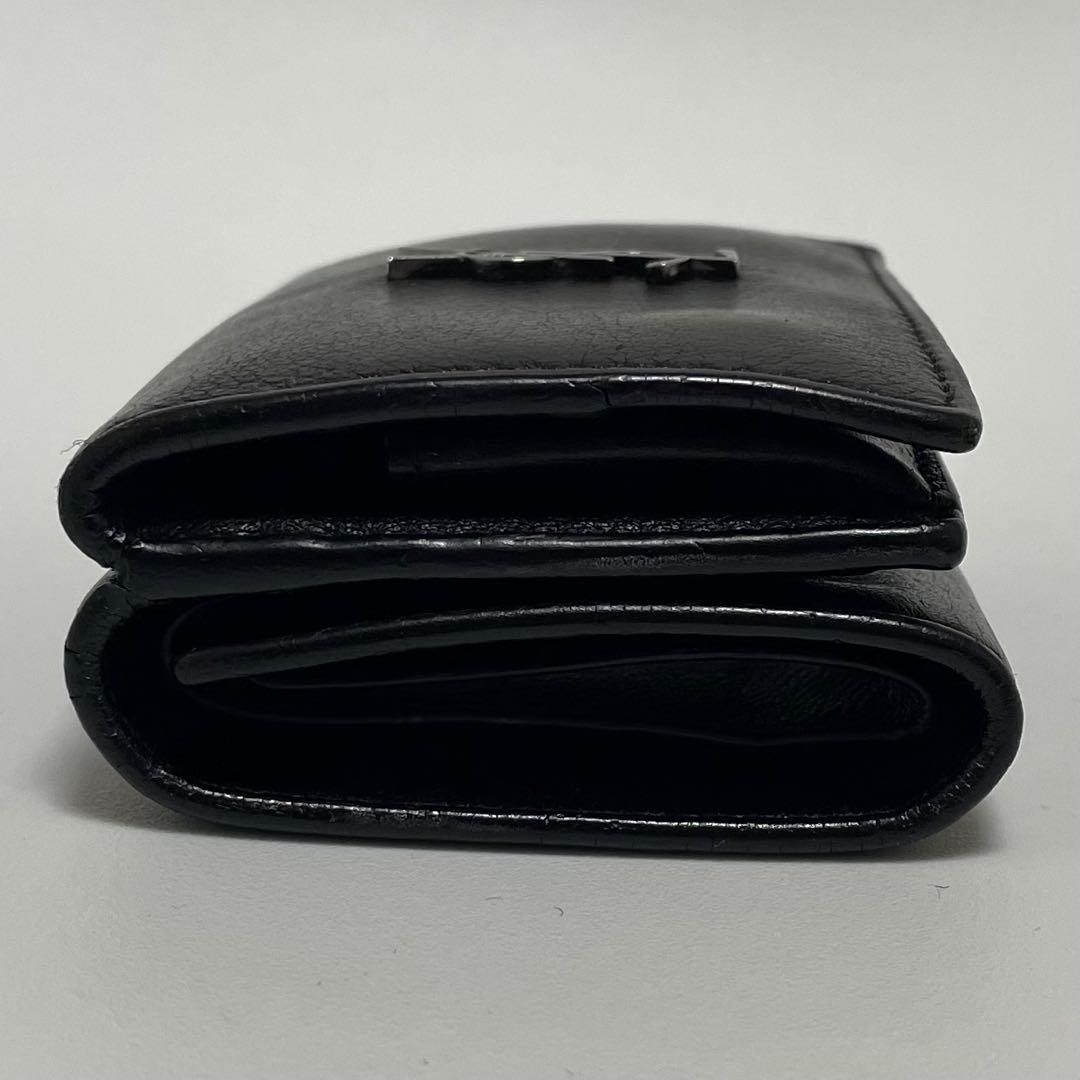 SAINT LAURENTブラック YSL財布 ミニ財布 三つ折り財布 美品