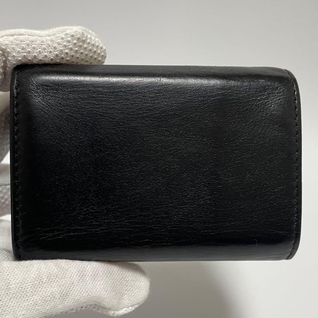 SAINT LAURENTブラック YSL財布 ミニ財布 三つ折り財布 美品