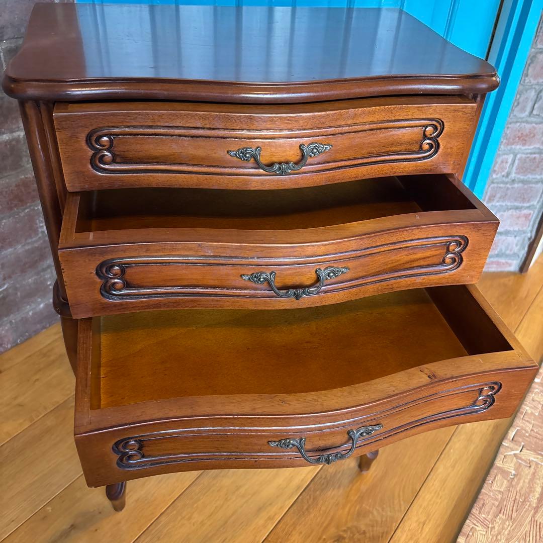 3段引き出し　　猫脚　検索　アンティーク