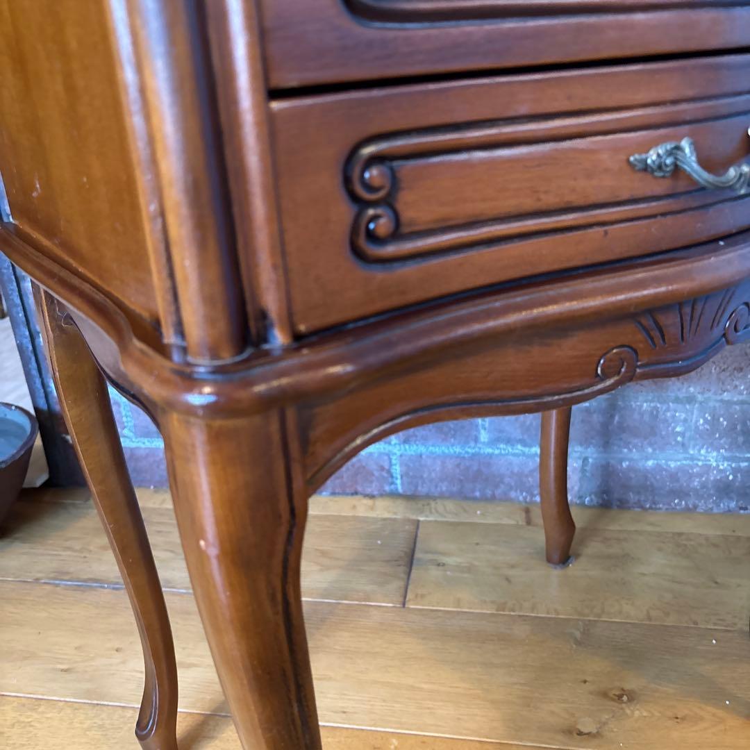 3段引き出し　　猫脚　検索　アンティーク