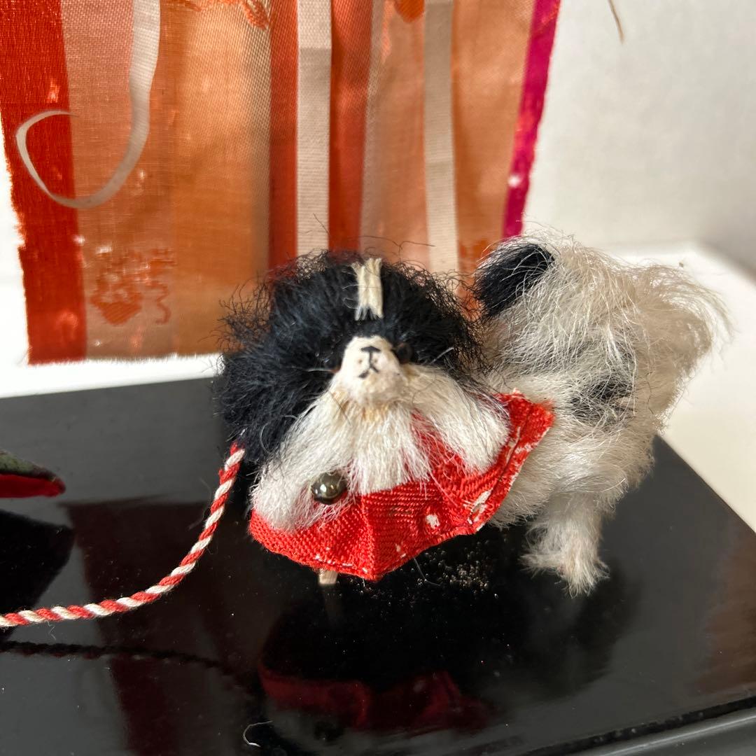 雛人形　狆引き官女　犬引き官女　狆を連れた官女　明治　大正　市松人形