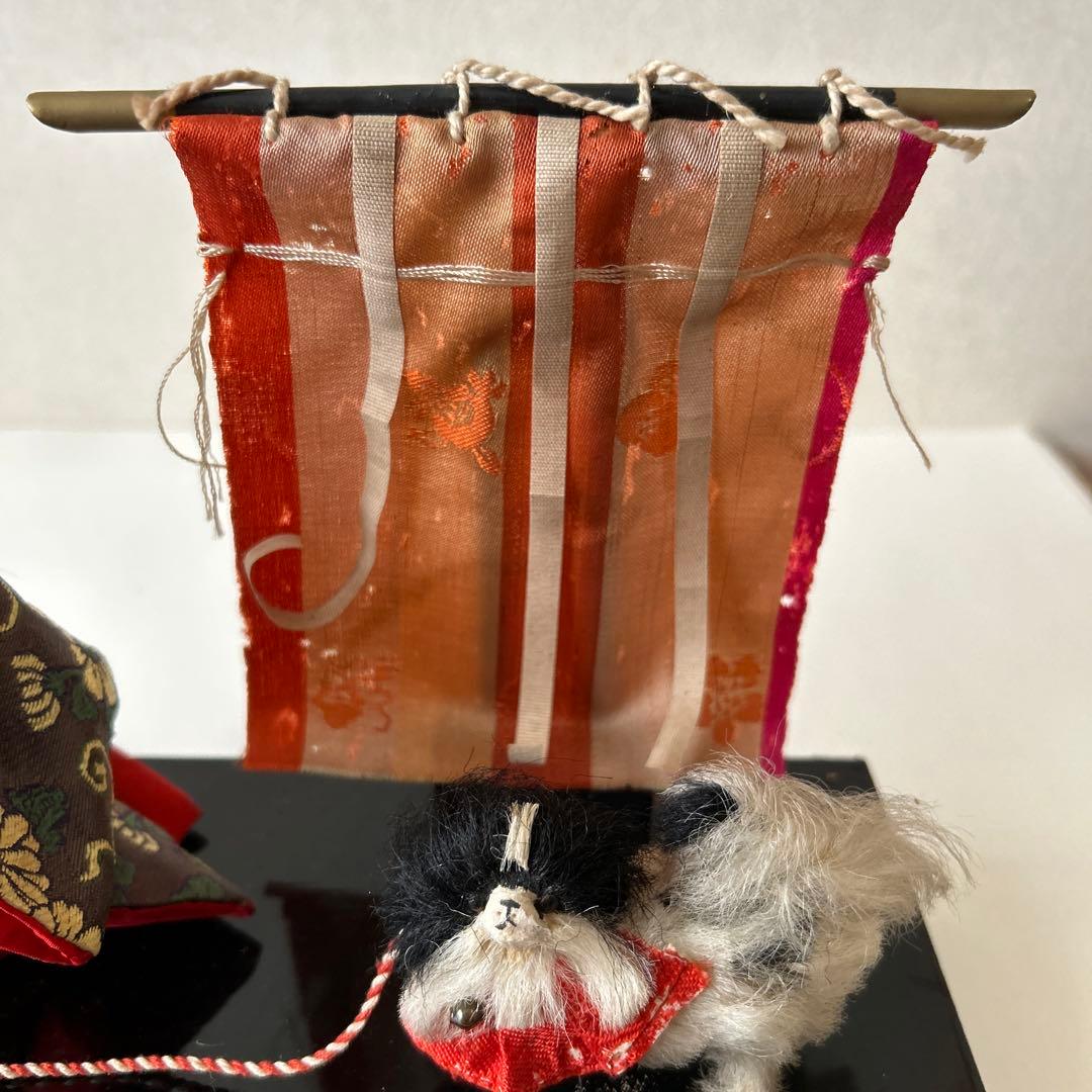 雛人形　狆引き官女　犬引き官女　狆を連れた官女　明治　大正　市松人形