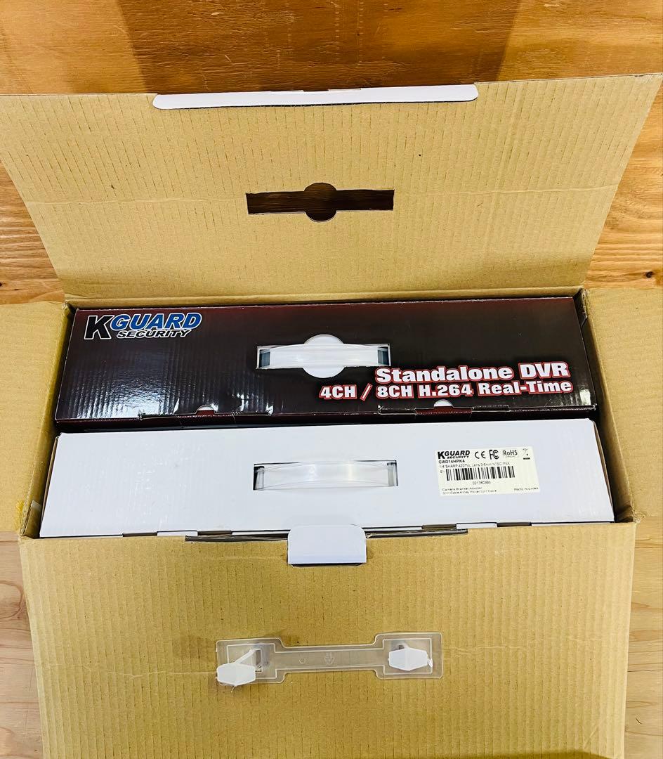 未使用品 防犯カメラ KGUARD H.264 4CH DVR コンボキット