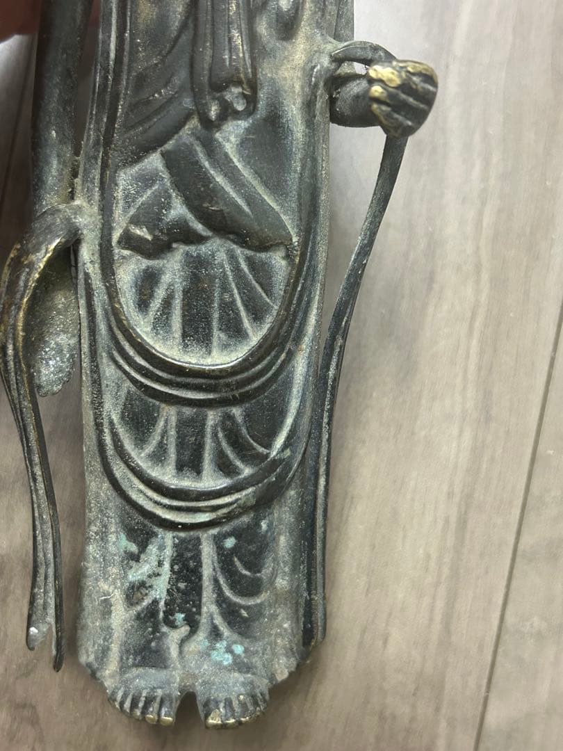 銅観音菩薩立像 仏像 観音像 古銅 骨董品 古美術品