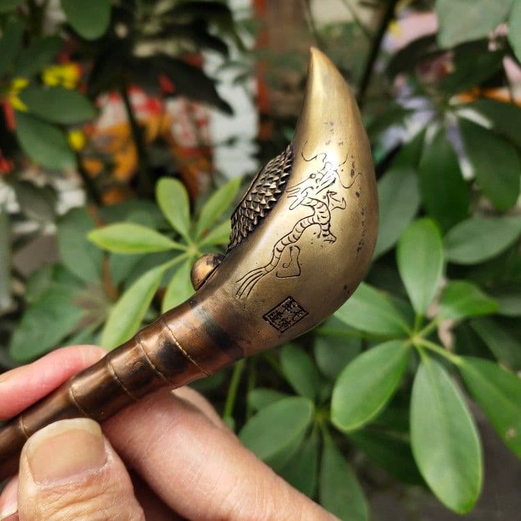 銅製 タバコの棒 龍鳳タバコの棒 装飾品 工芸品 美術品 置物