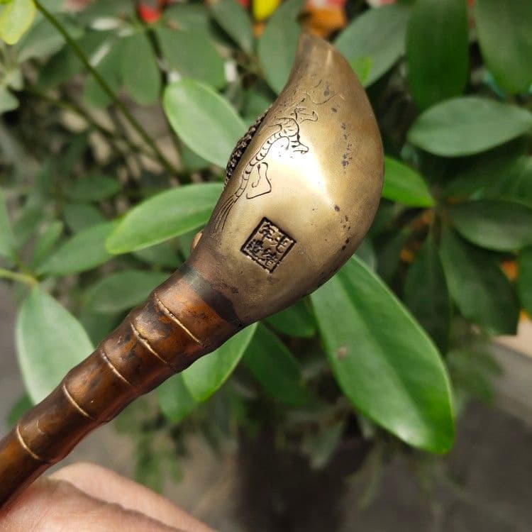 銅製 タバコの棒 龍鳳タバコの棒 装飾品 工芸品 美術品 置物