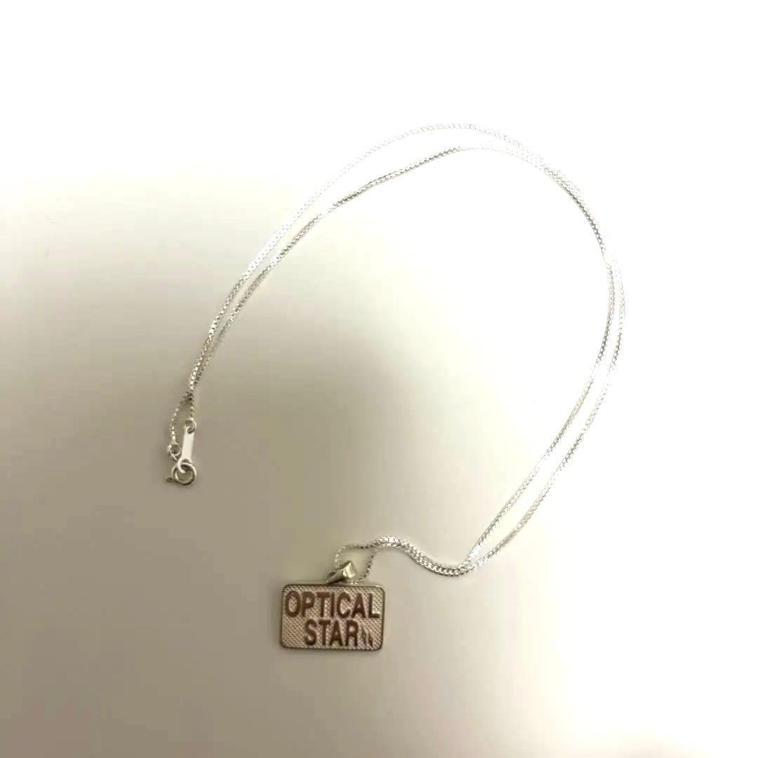 【新品・希少】Opticalstar シルバー ネックレス プレートペンダント