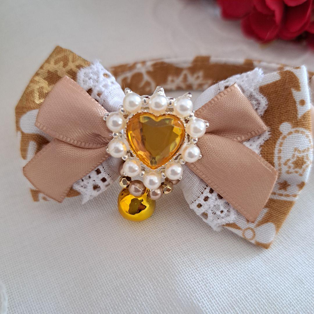 クリスマスシリーズ(金色)わんちゃん猫ちゃん用首輪