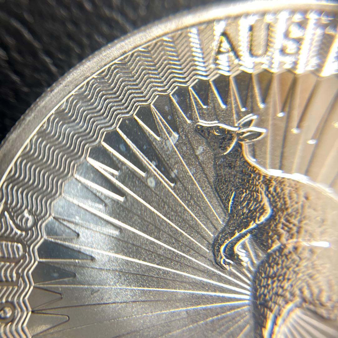 【純銀】オーストラリア　カンガルー 銀貨　1oz ケース付き　①