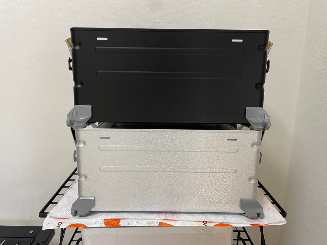 シェルフコンテナ25 マットブラック塗装　 peak スノーピーク