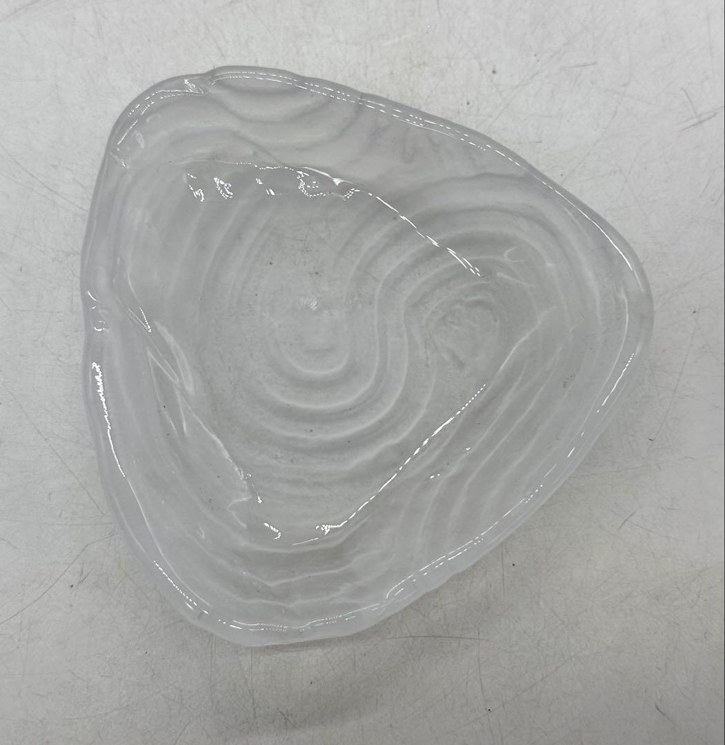 坂田甚内作　ガラス　三角型4点　送料込み250611