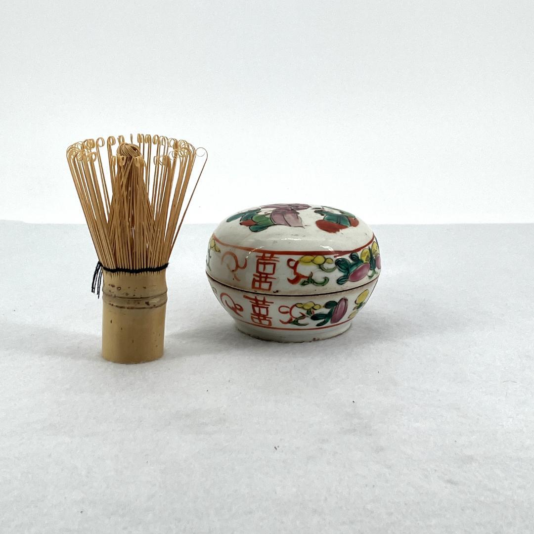 時代物　清朝　粉彩人物図　香合　香道具　茶道具　中国美術　骨董