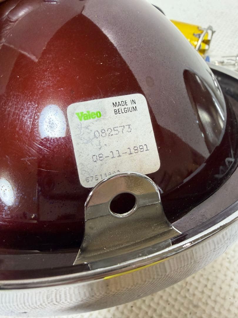 美品　希少当時物180πシビエ凹レンズ付ヘッドライト/マーシャルCIBIE