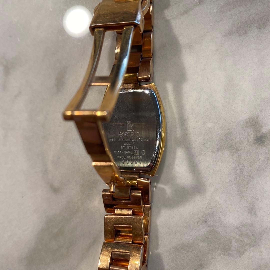 【SEIKO】ルキア ピンクゴールド ソーラー電池 アナログ時計