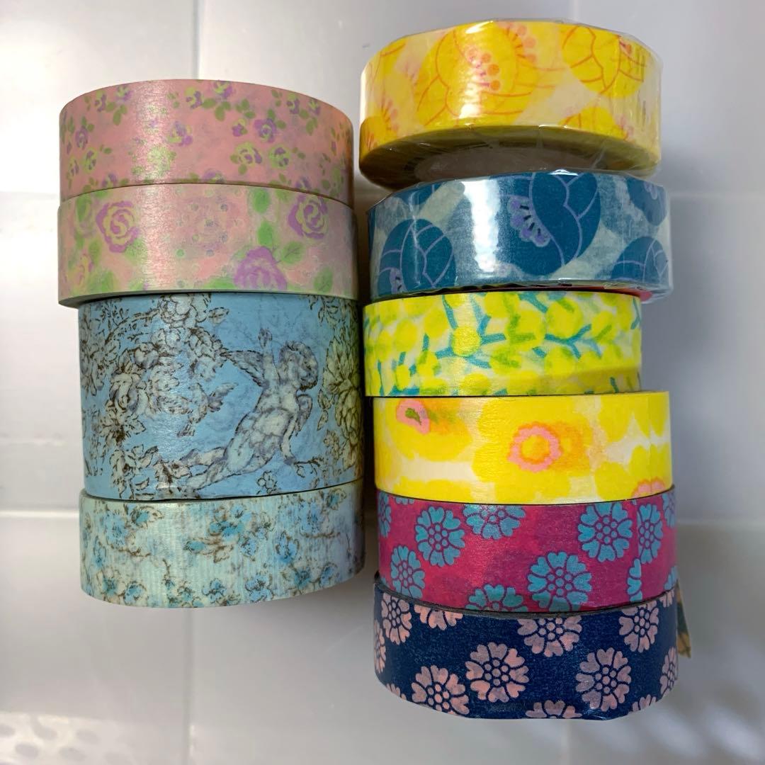 廃盤♡貴重♡コルテ天馬エンジェル&フラワー　マスキングテープ10本セット