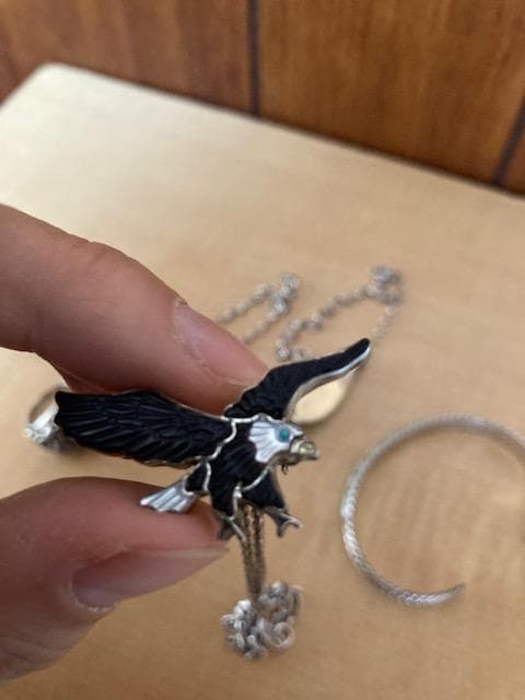 インディアンジュエリー　シルバー　リング　バングル　ネックレス　インレイ