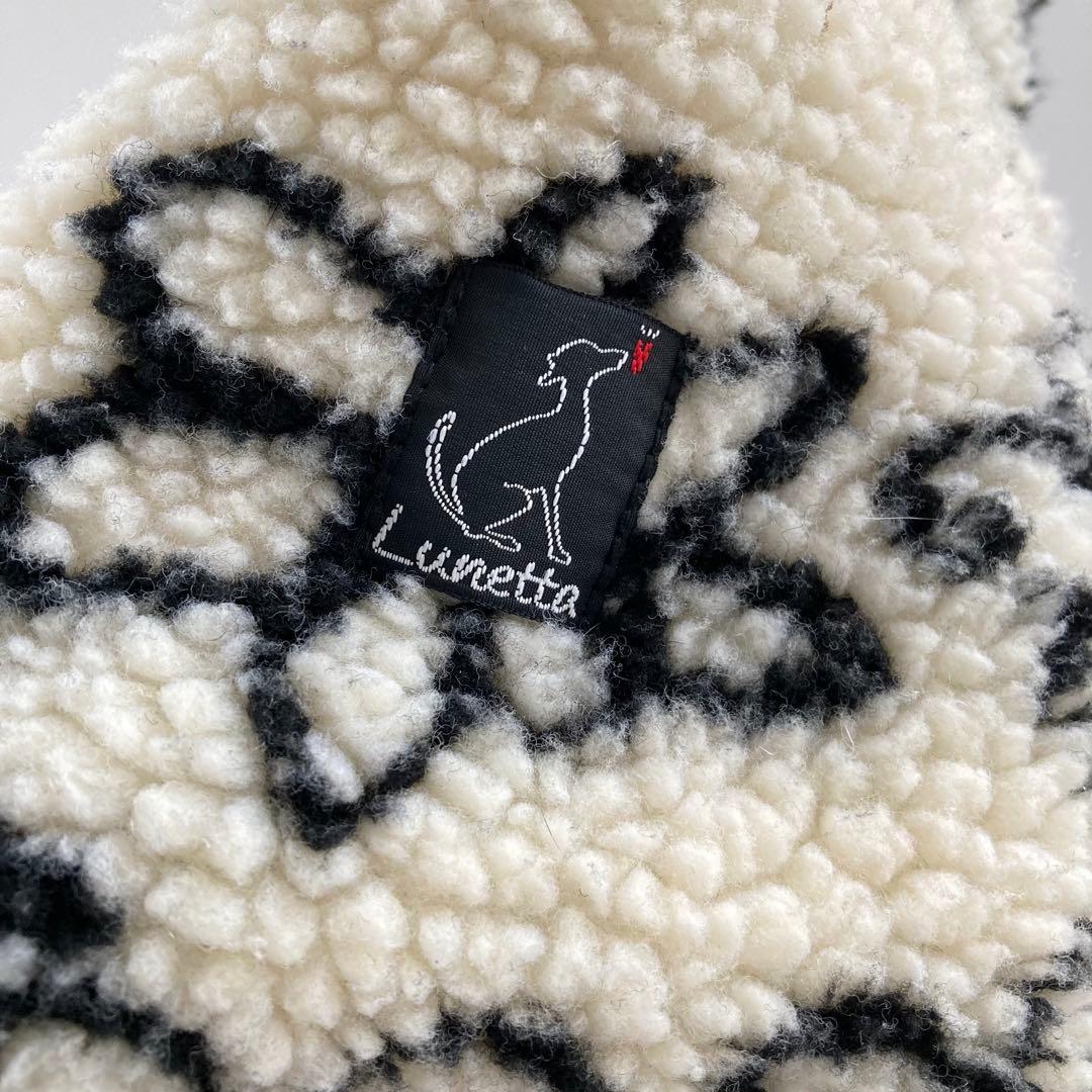 Lunetta ボアロンパース 花柄 M イタグレ アイボリー