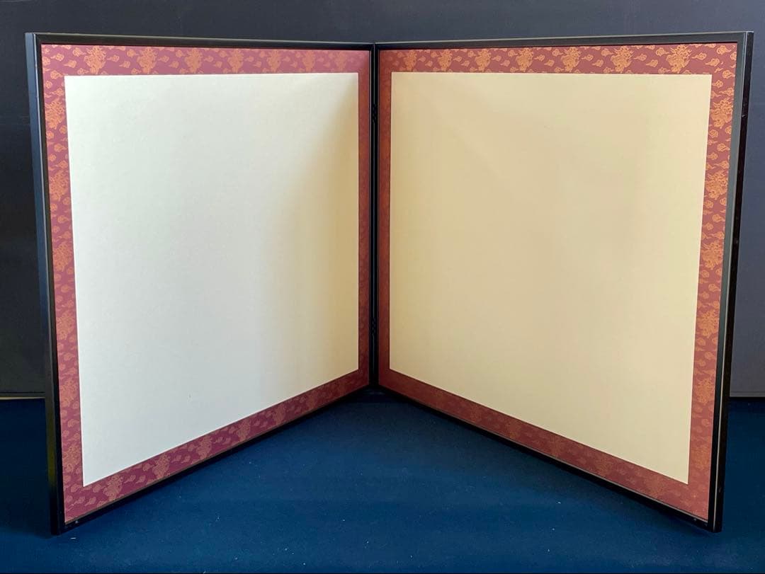 【美品】「祖」 鵬雲斎好 雲鳳 鳥の子紙 両面使い 塗縁 総張 （1119⑤）