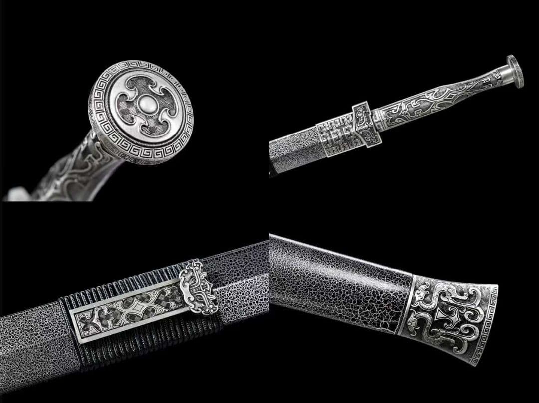 【素影漢剣】古兵器 武具 刀装具 日本刀　模造刀 居合刀 武士道 鑑賞用 美術刀