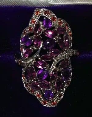 じ*ん様 天然アメジスト&サファイア&ガーネット5.00ct Silver925