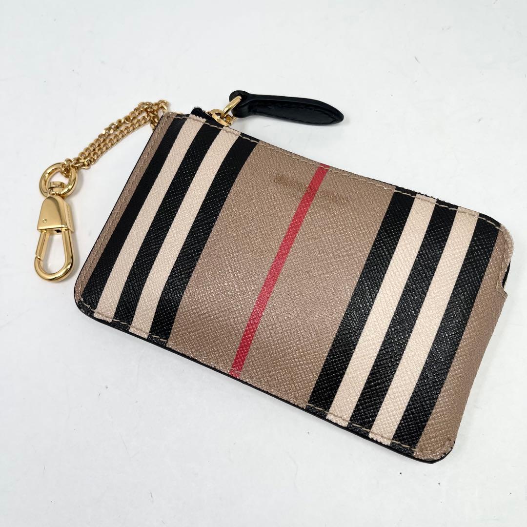 【美品】バーバリー　パース　小銭入れ　キーホルダー　ノバチェック　希少