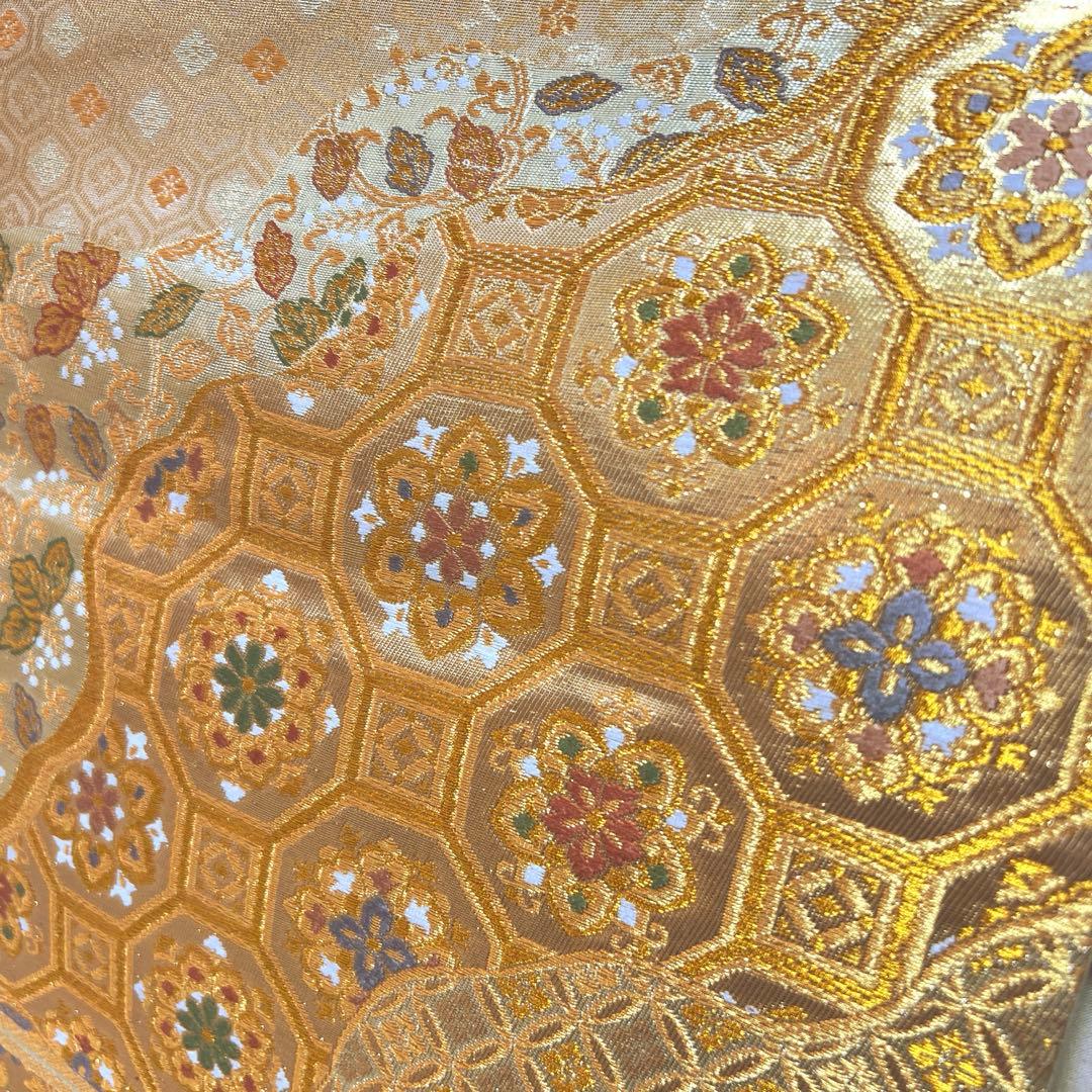 439 振袖フルセット 正絹 顔 紺 ブルー 金彩 暈し染め シンプル 花車文