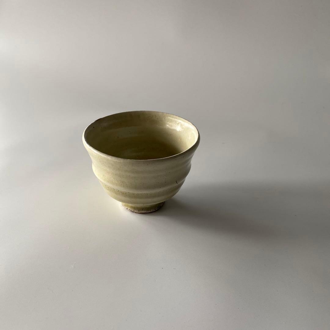 舩木研兒 白釉押紋茶碗 布志名 舩木道忠 バーナードリーチ 山陰 民藝 金継ぎ有