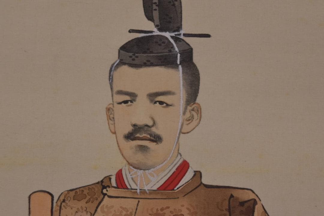 【複製】小野素文/聖上御尊影/大正天皇像図/工芸品/掛軸☆宝船☆Z-939