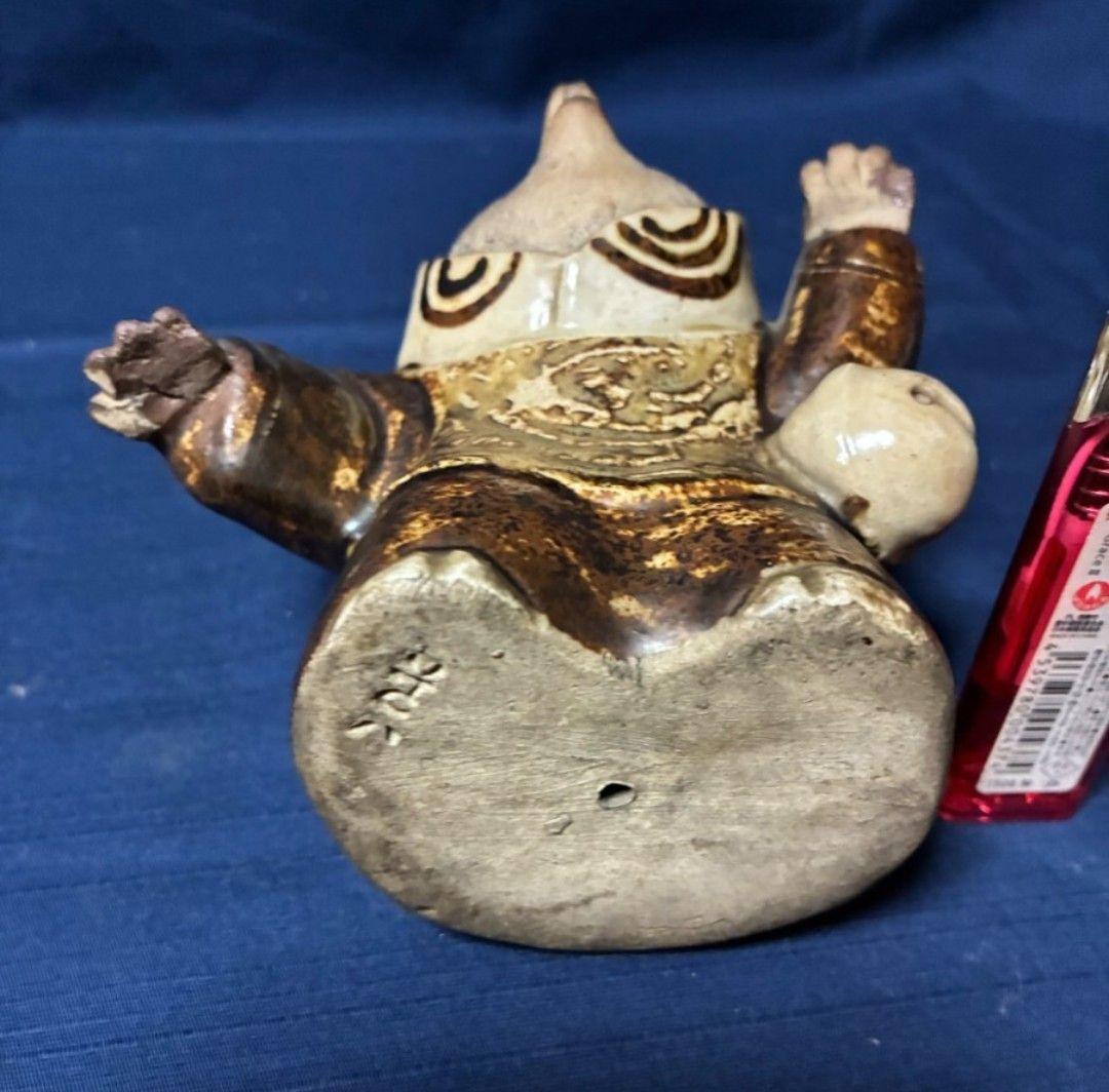 レア　道八和尚狸　仁阿弥道八　　京焼　H 12㎝W 12㎝重38g和尚　江戸時代