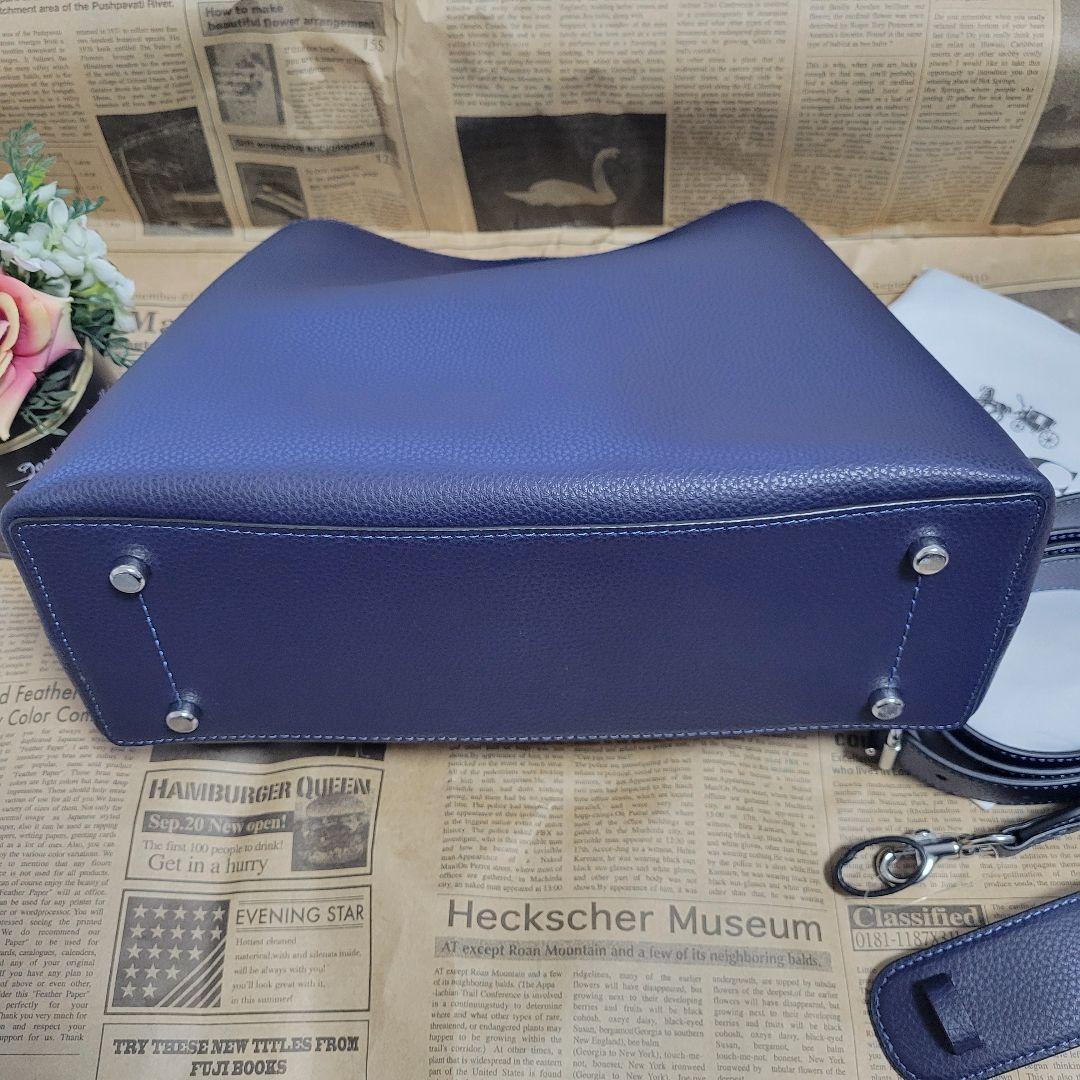 本日まで★最終値下げ【訳あり新品】コーチ★COACH ウィロウ バッグ　ネイビー