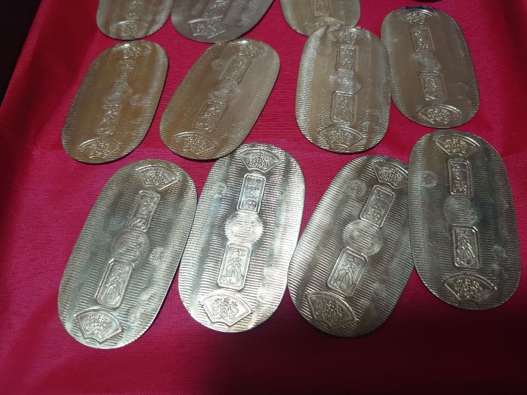 天保小判 他11枚 天保大判 1枚 会津塗 けやき箱入り コレクション