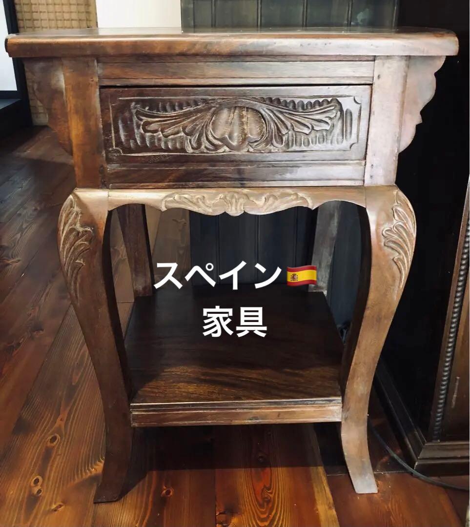 西洋アンティークスペイン家具 コンソールテーブル　飾り台　サイドディスク