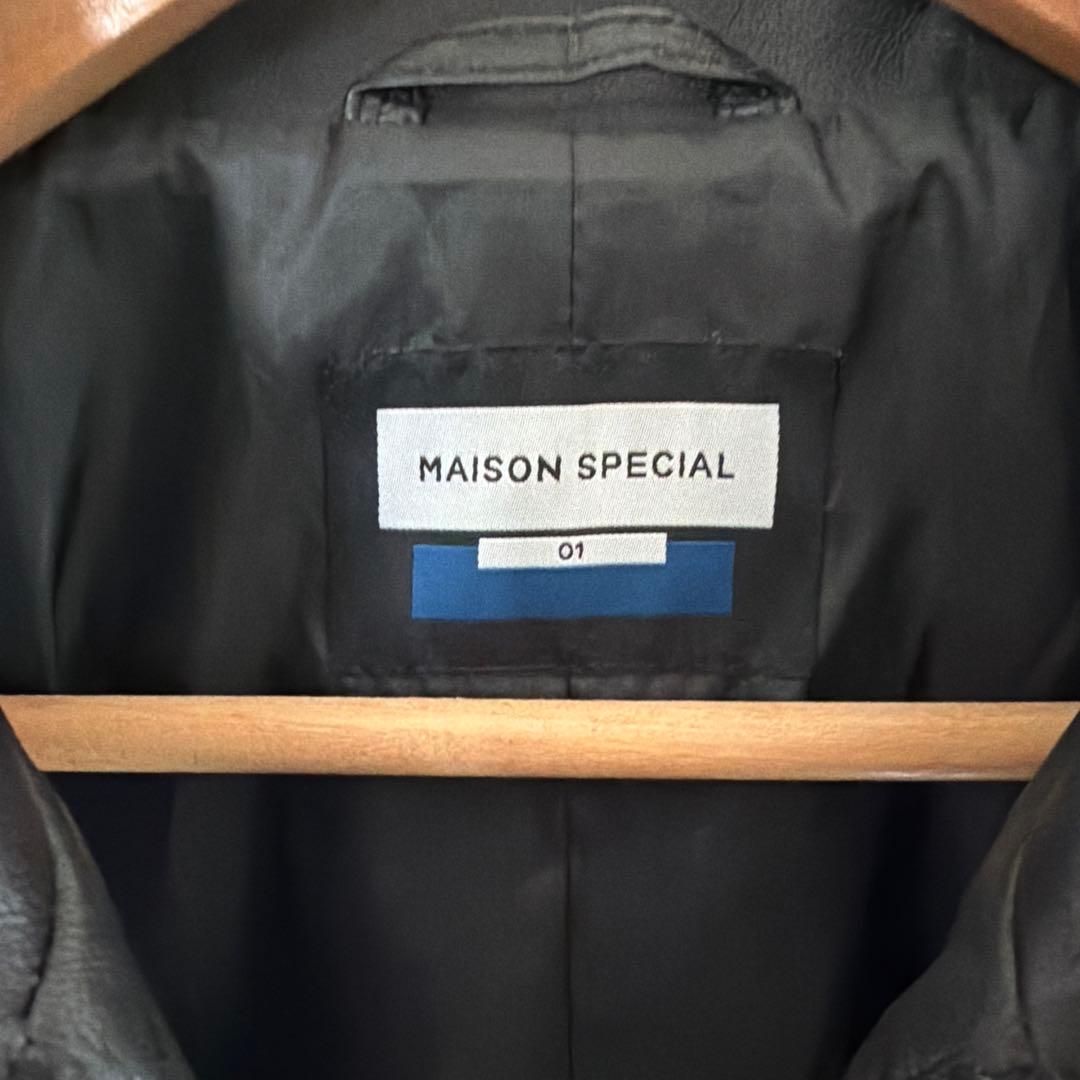 【25AW】メゾンスペシャル 新作レザーライダース 黒 未使用 39,600円