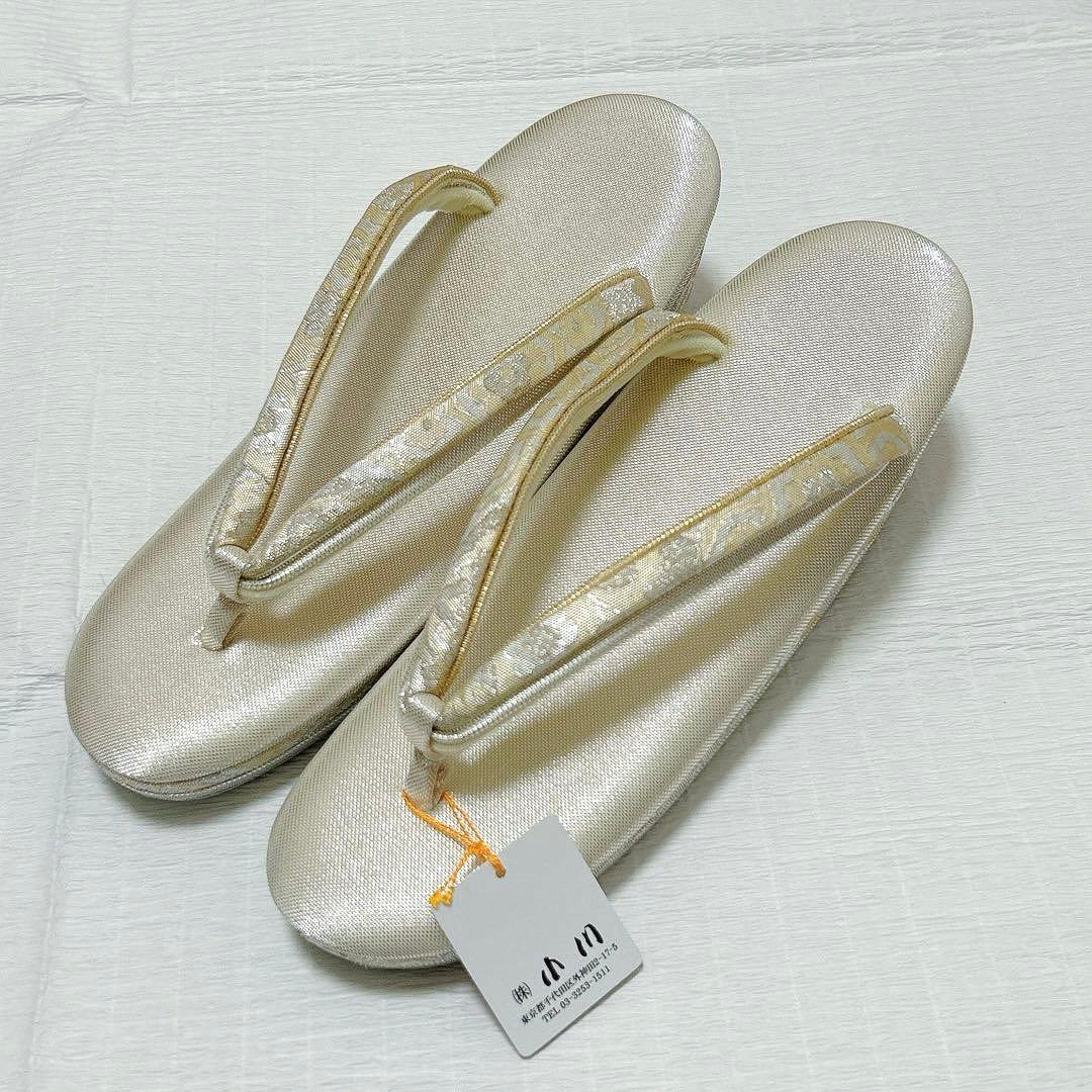 神田胡蝶　和装バッグ　草履　セット　フォーマル　金銀　礼装　未使用品