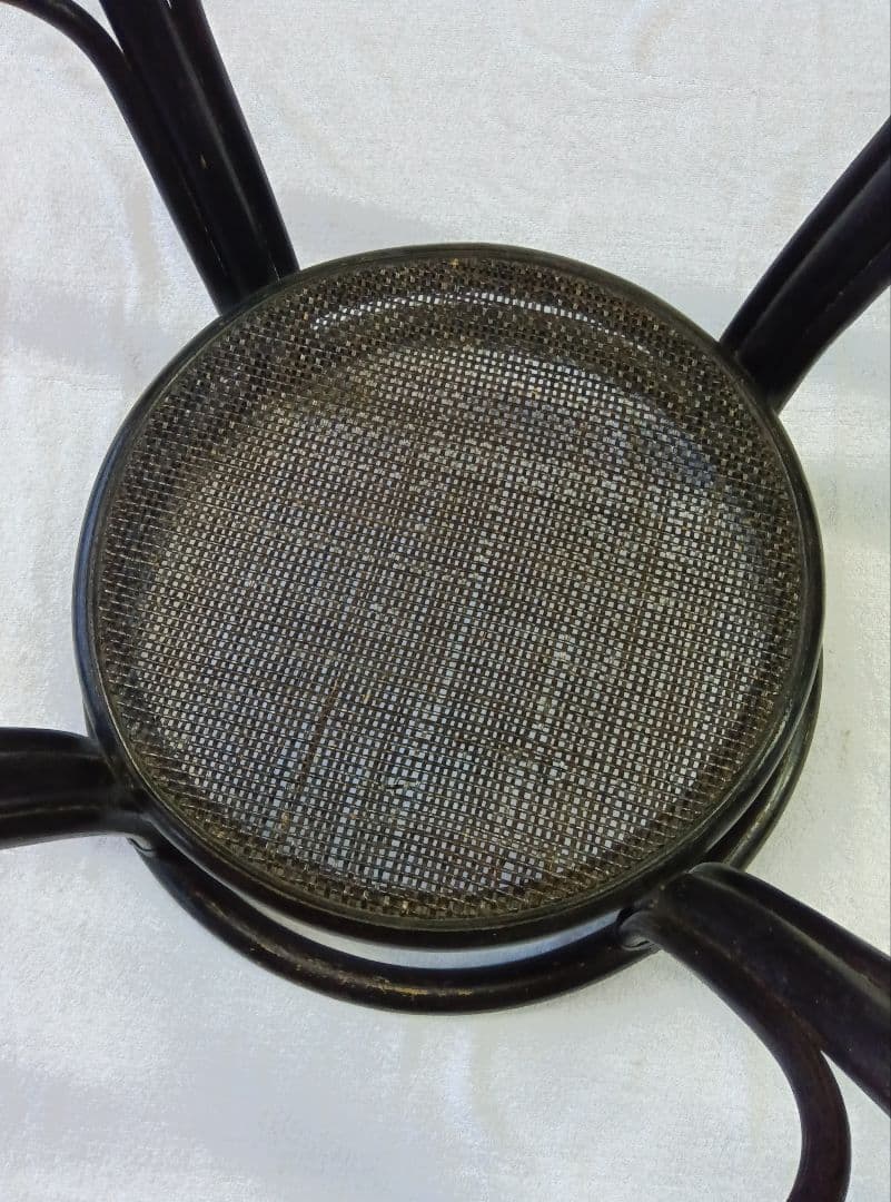 ラタン　サイドテーブル　ガラステーブル　籐　黒色　丸テーブル　センターテーブル