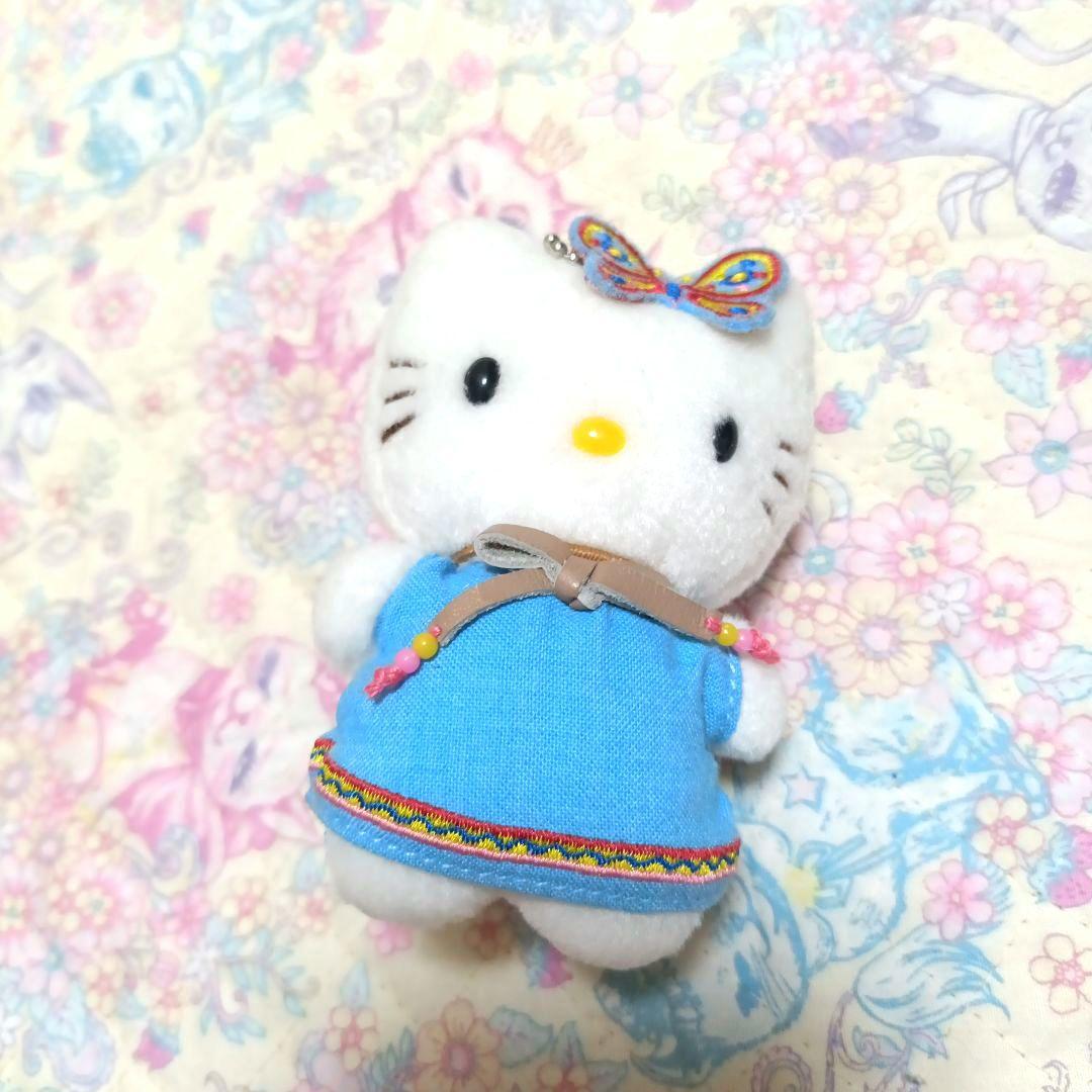 ハローキティ カウボーイ バタフライ ぬいぐるみ マスコット 平成レトロ レア