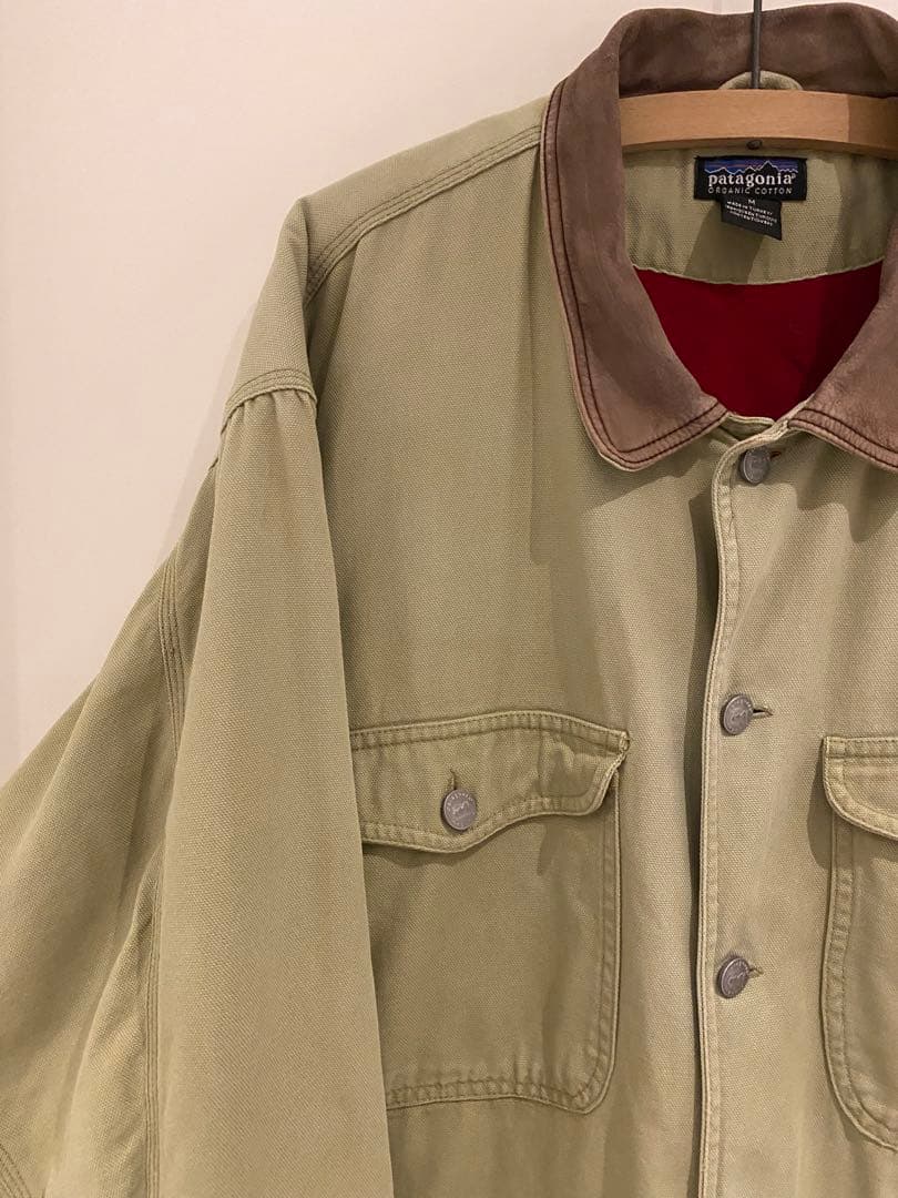 【名作】90s patagonia nuevorange ヌエボレンジ　襟レザー