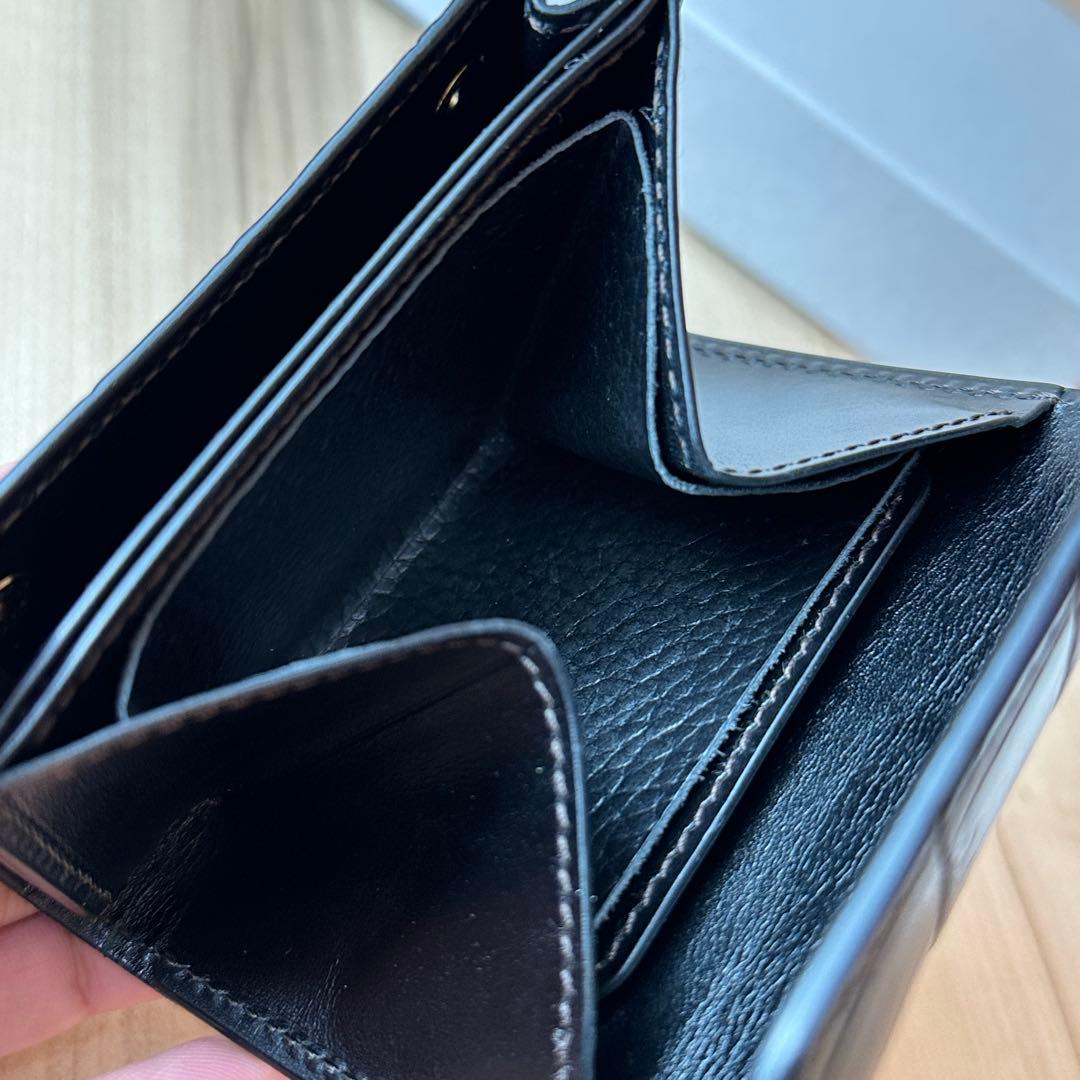 ワイルドスワンズ ポント クロコ ブラック【極美品】　小銭入れカバー付き