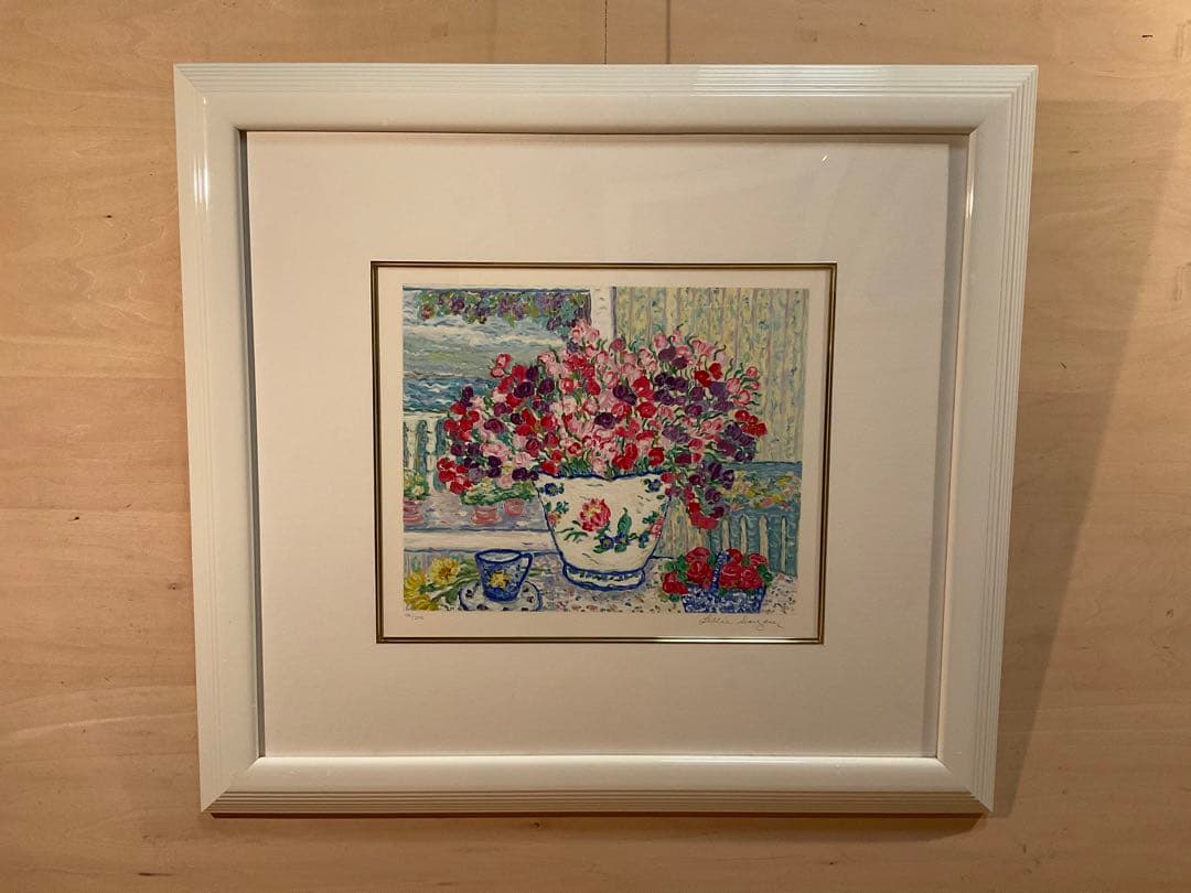 レスリー・セイヤー　「マイセンベイス」　シルクスクリーン　直筆サイン有り