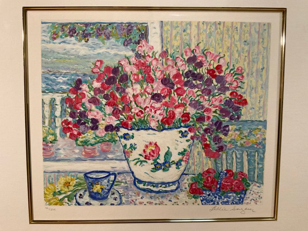 レスリー・セイヤー　「マイセンベイス」　シルクスクリーン　直筆サイン有り