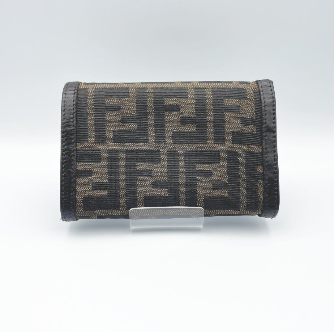【FENDI（フェンディ）】極美品 ズッカ柄 ミドル財布 キャンバス