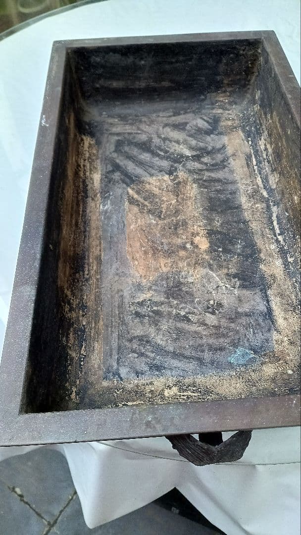 古道具骨董　龍と鳳凰のもよう水盤