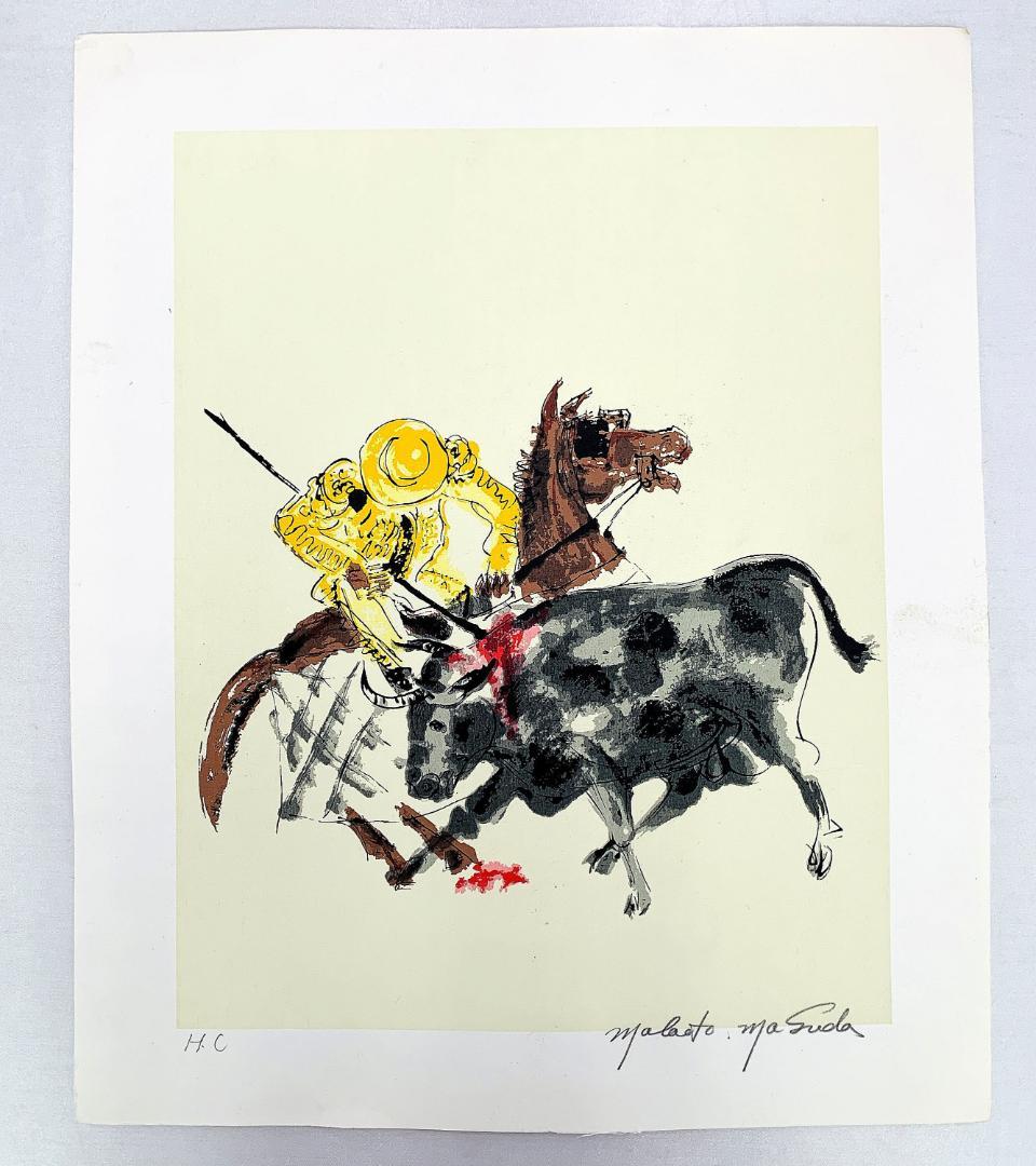 真作保証 増田誠『斗牛（闘牛）』リトグラフ H.C版 直筆サイン入り