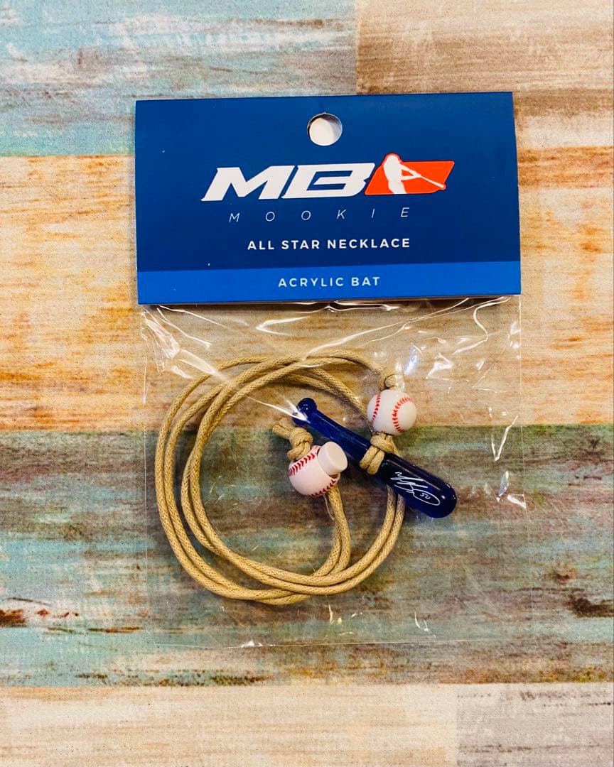 ムーキー ベッツ シグネチャー ネックレス Mookie Betts ブルー