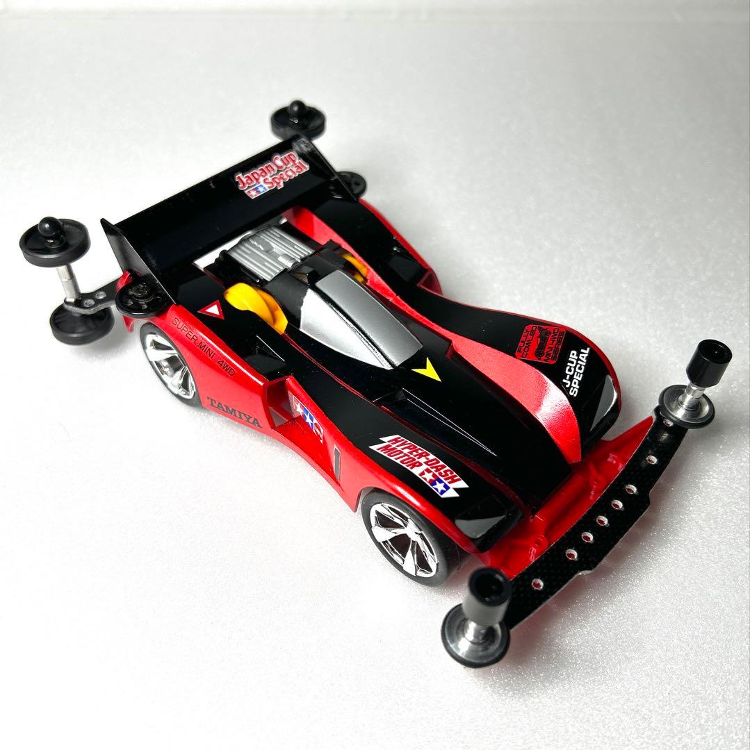 ミニ四駆　ソニックセイバー　シール　塗装済　メタリックレッド　ブラック