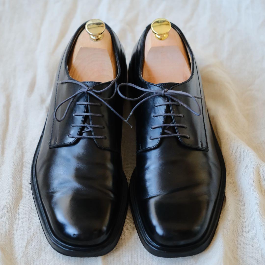 Salvatore FerragamoスクエアプレーントゥSTANFORD黒75