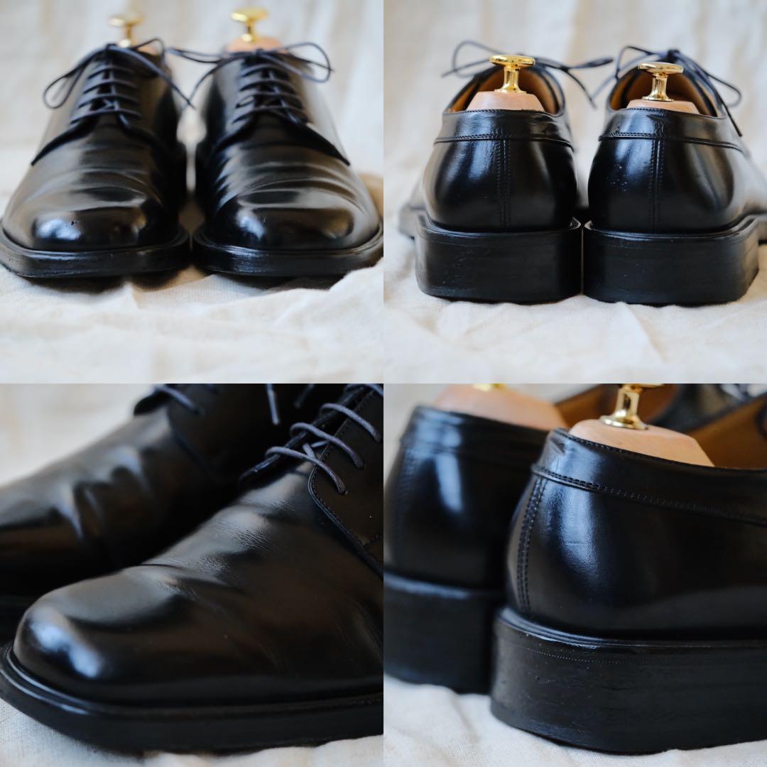 Salvatore FerragamoスクエアプレーントゥSTANFORD黒75